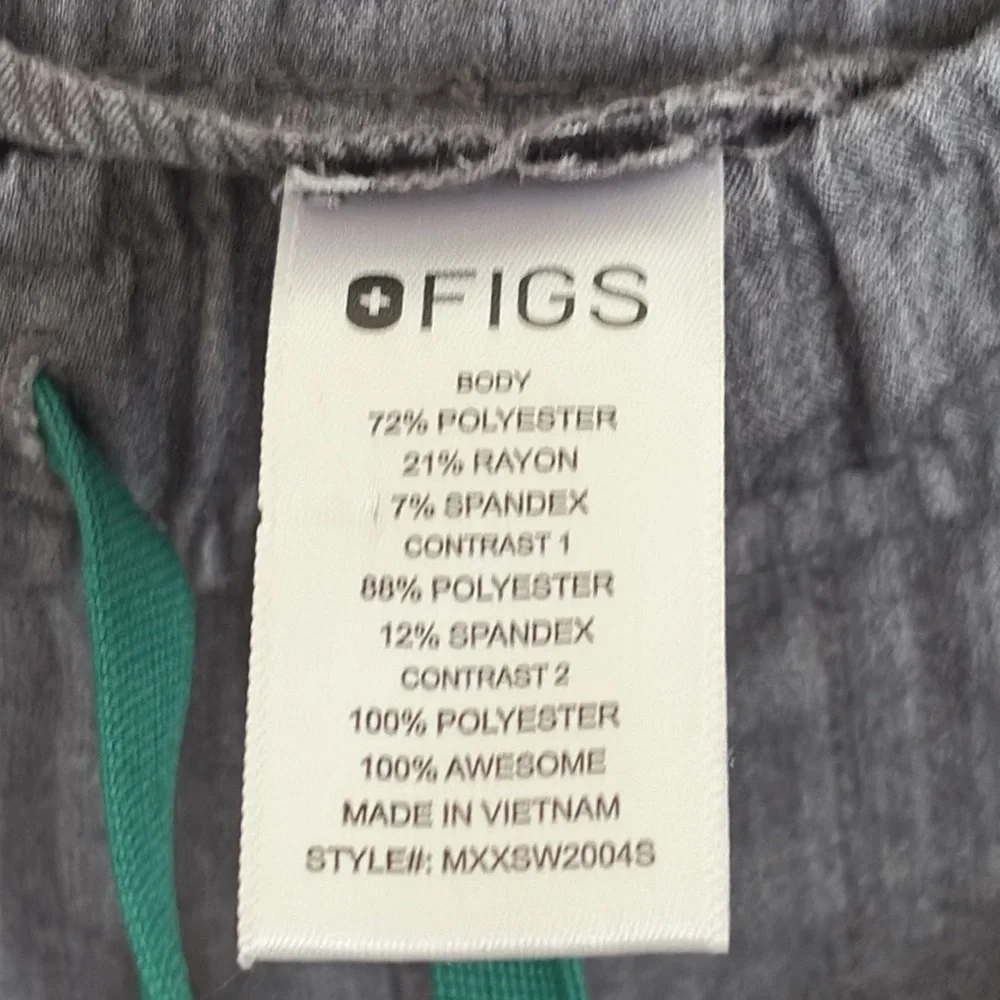 Figs Men’s Tansen Jogger Scrub Pants Grey Size‎ M/S Medium Short
